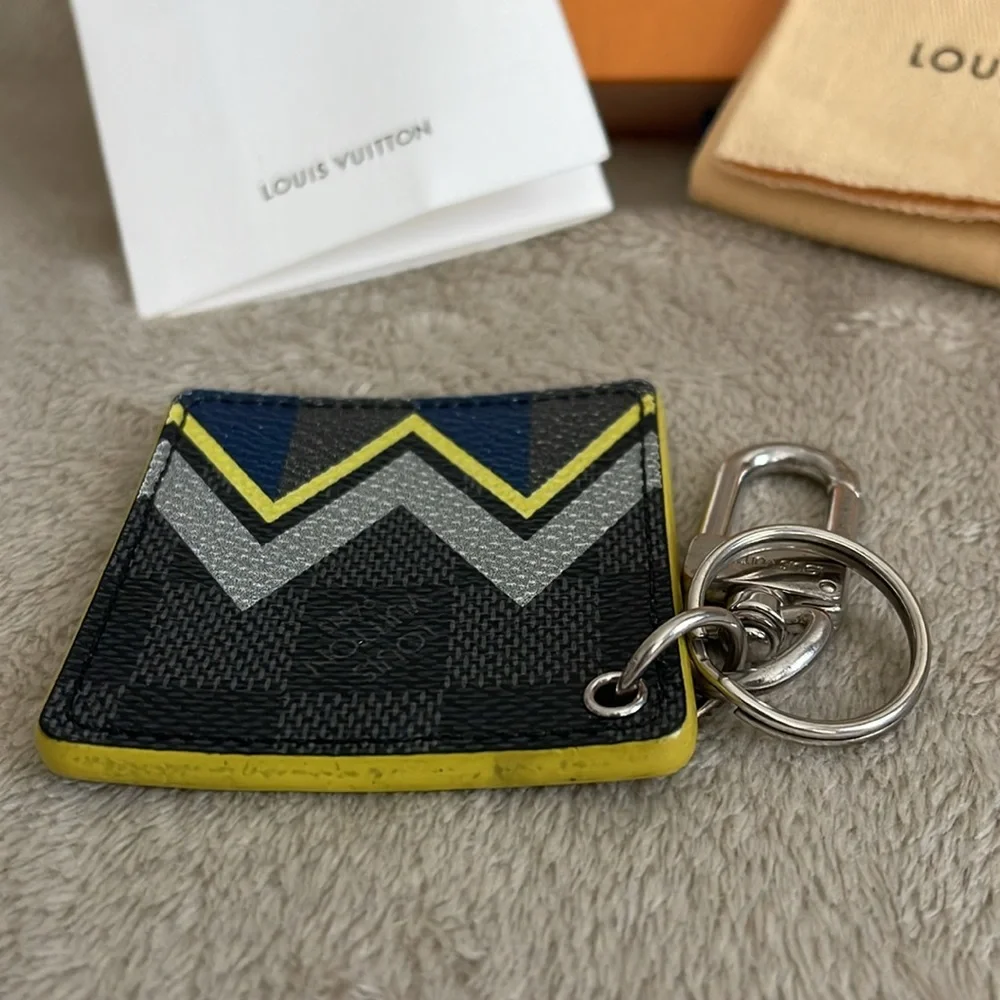 LOUIS VUITTON Damier Graphite Limited Edition Key holder/bag charm